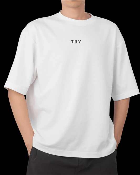 TNV -  White Bear French Terry Cotton Premium Oversized T-Shirt