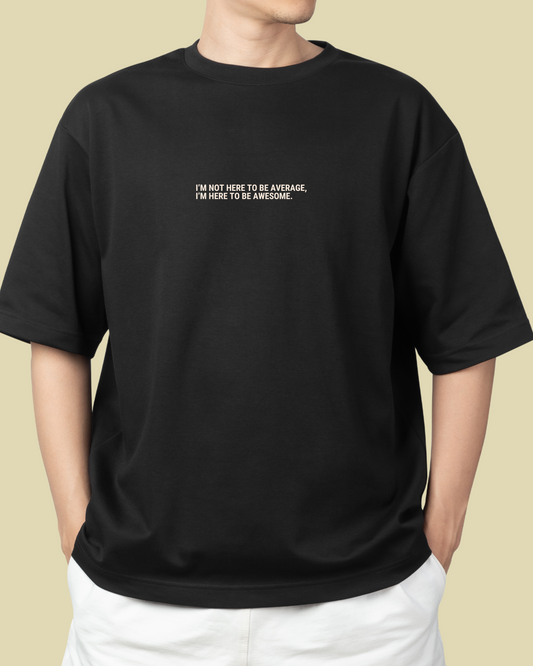 TNV - Born it Stand out French Terry Cotton Premium Oversized T-Shirt (Black)