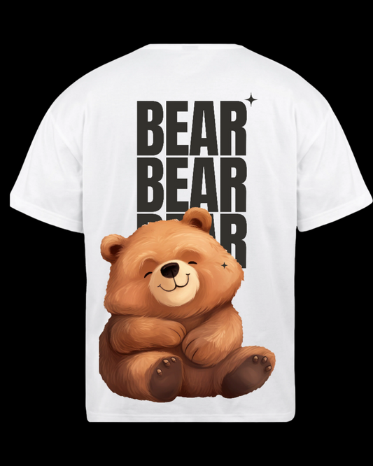 TNV -  White Bear French Terry Cotton Premium Oversized T-Shirt